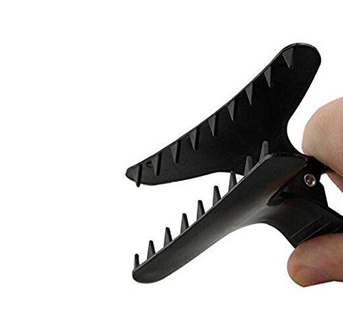 ericotry 12 Black Hairdressers Butterfly Hair Style Styling Hair Clamps Salon Section Clips Clasps Claw Barrettes Hairdressing Salon Tool