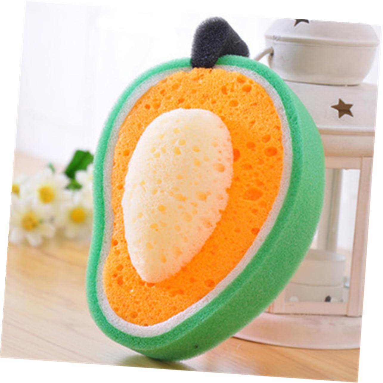 Healeved Healeved Fruits Bath Sponges Set 4 Pieces Baby Sponge Bath Gentle Scrub for Toddlers Random Style