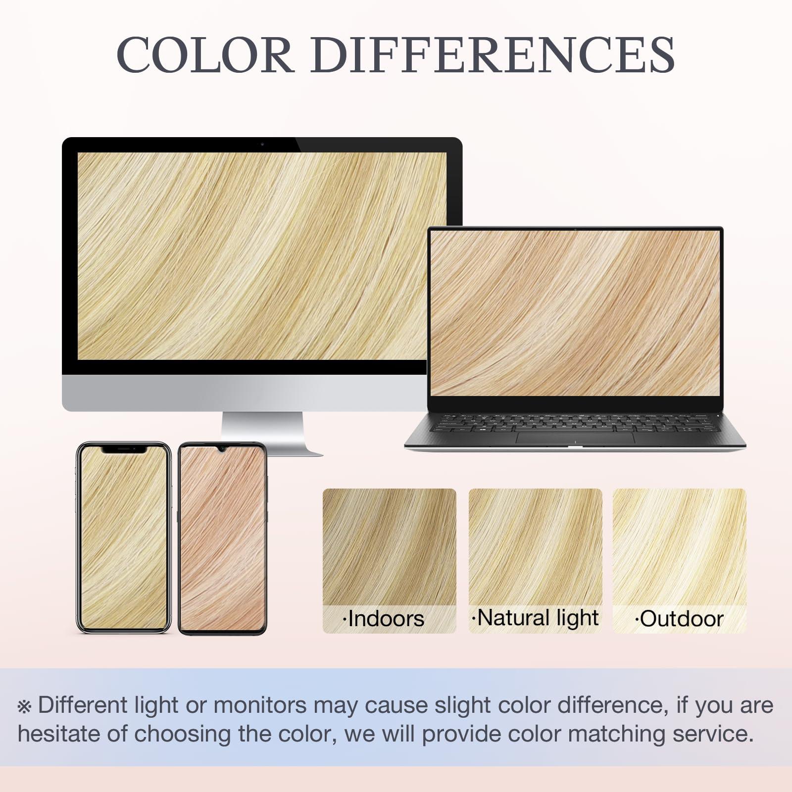 DOORES DOORES U Tip Hair Extensions Real Human Hair, 18 Inch 50g/50s, Dark Blonde Highlighted Bleach Blonde Invisible Human Hair Extensions for daily wearing