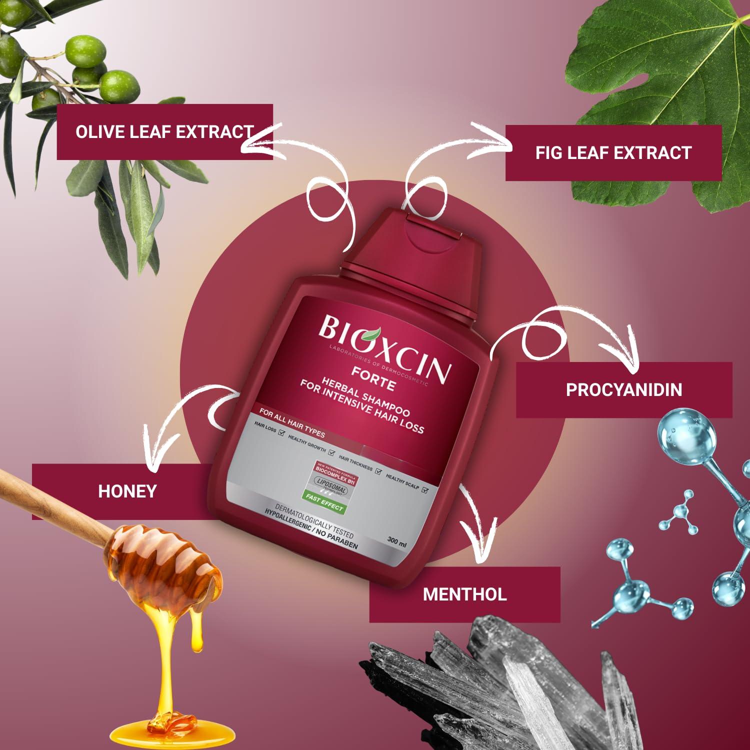 BIOXCIN BIOXCIN Herbal Care Shampoo - Bioxcin Forte Herbal Shampoo For Intensive Hair Loss, Red