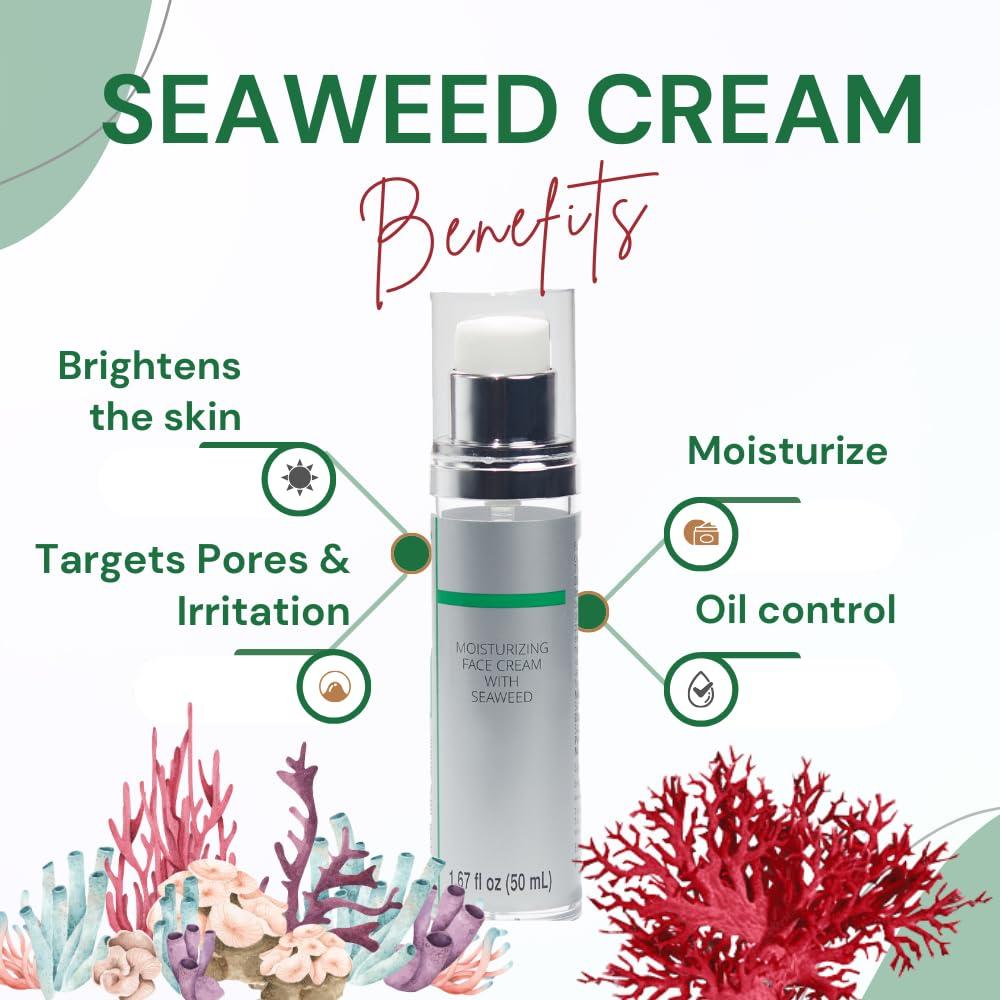 GPC GREEN PHARM COSMETIC Advanced Seaweed Collagen Cream - Sea Moss Radiance-Boosting & Redness-Reducing Face Moisturizer | Oil-Control Mattifying Formula | Soothing & Calming Face Cream for Brighter Skin | for Women & Men