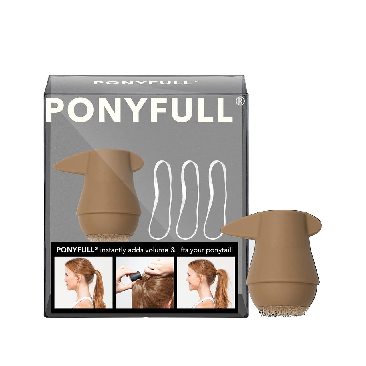 Kitsch Kitsch PONYFULL Hair Volumizer Tool - Adds Lift and Style To Your Ponytail | Hair Bun Maker for Women | Includes 3 No Snag Elastic Ties- Ideal for Daily Use or Any Occasion - (Blonde)