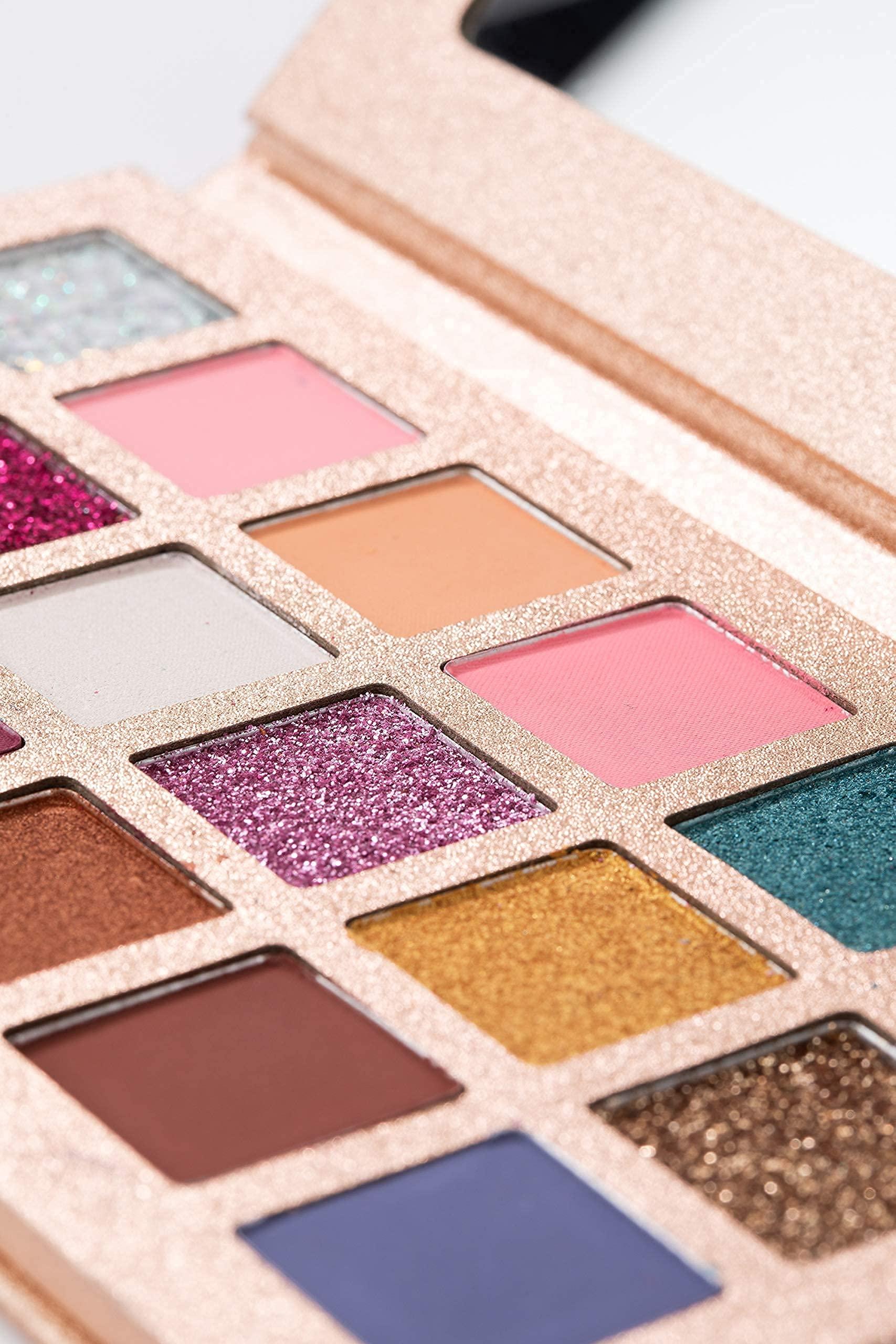 EPILYNX EPILYNX Eyeshadow Palette - 18 Blendable and Highly Pigmented Shades - Includes Matte and Sparkle Colors for All Occasions - Gluten Free Vegan by Dr. Liia