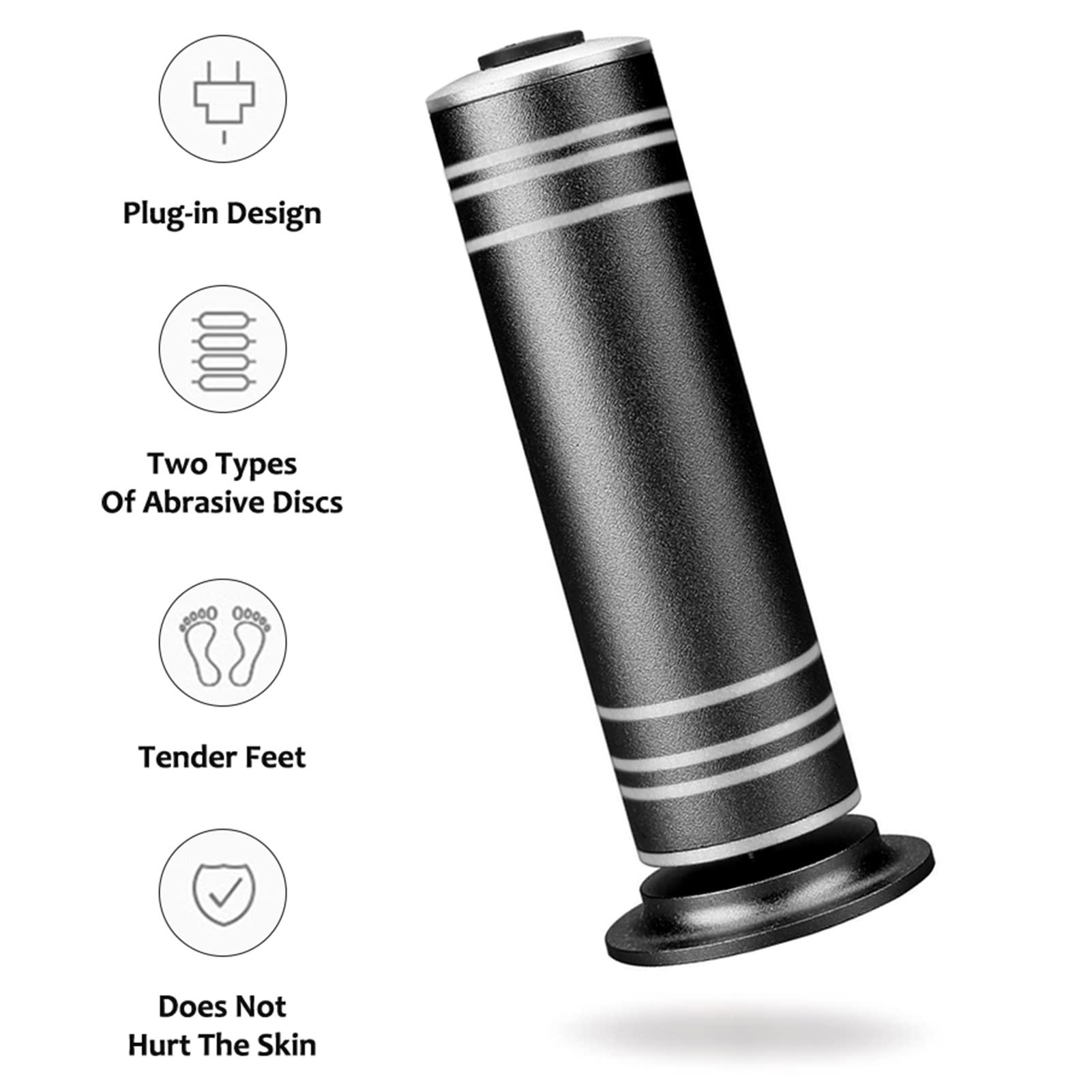 krofaue krofaue Upgrade Electronic Foot File Grinder (Speed Adjustable)- 60 PCS Replaceable Sandpaper Discs 80 Grit & 100 Grit