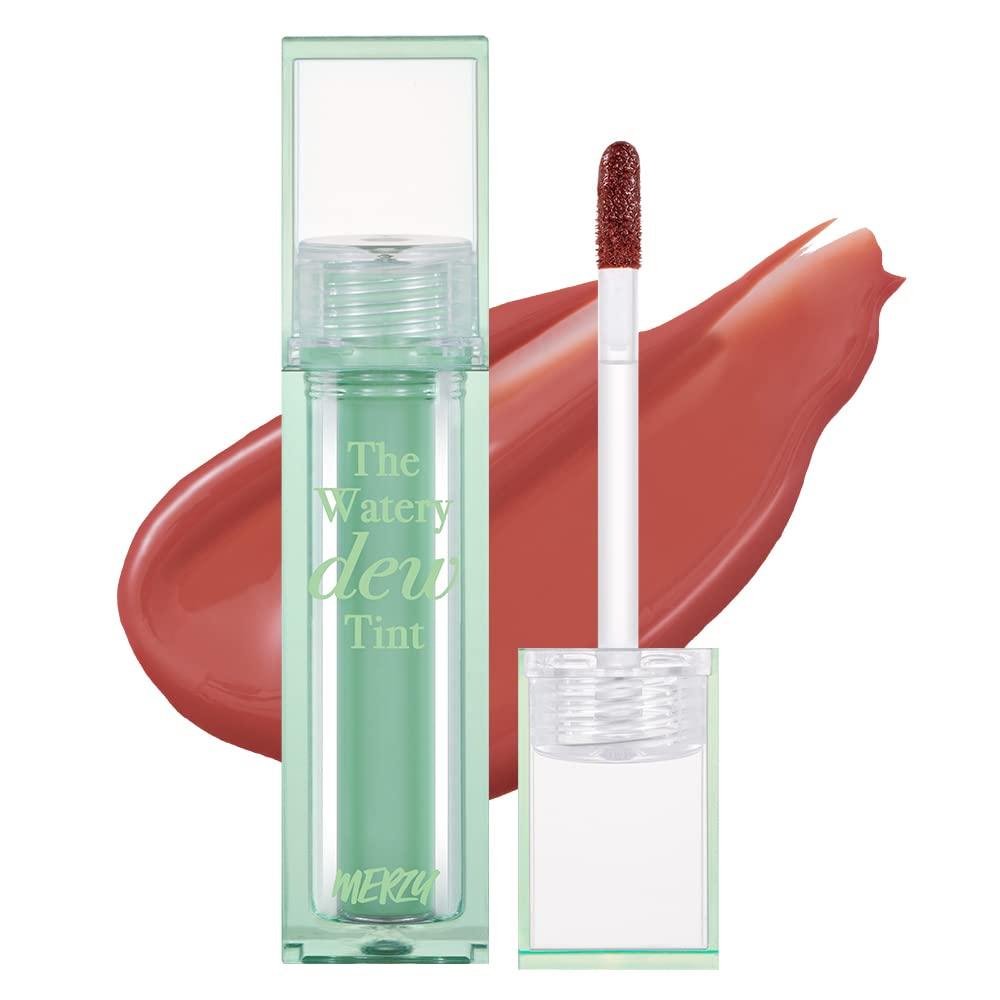 BY MERZY MERZY The Watery Dew Tint High-Pigment Glossy Lip Tint with Watery Shine Long-Lasting Moisture & Vivid Color #12 BENIGN NUDE, 0.14 fl oz