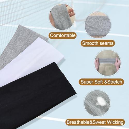 Fecawd Fecawd 3PCS Headbands for Women Non Slip Elastic Sweat Hairbands Fashion Sports Hair Bands Soft Cloth Fabric Stretchy Headband for Workout Yoga Running