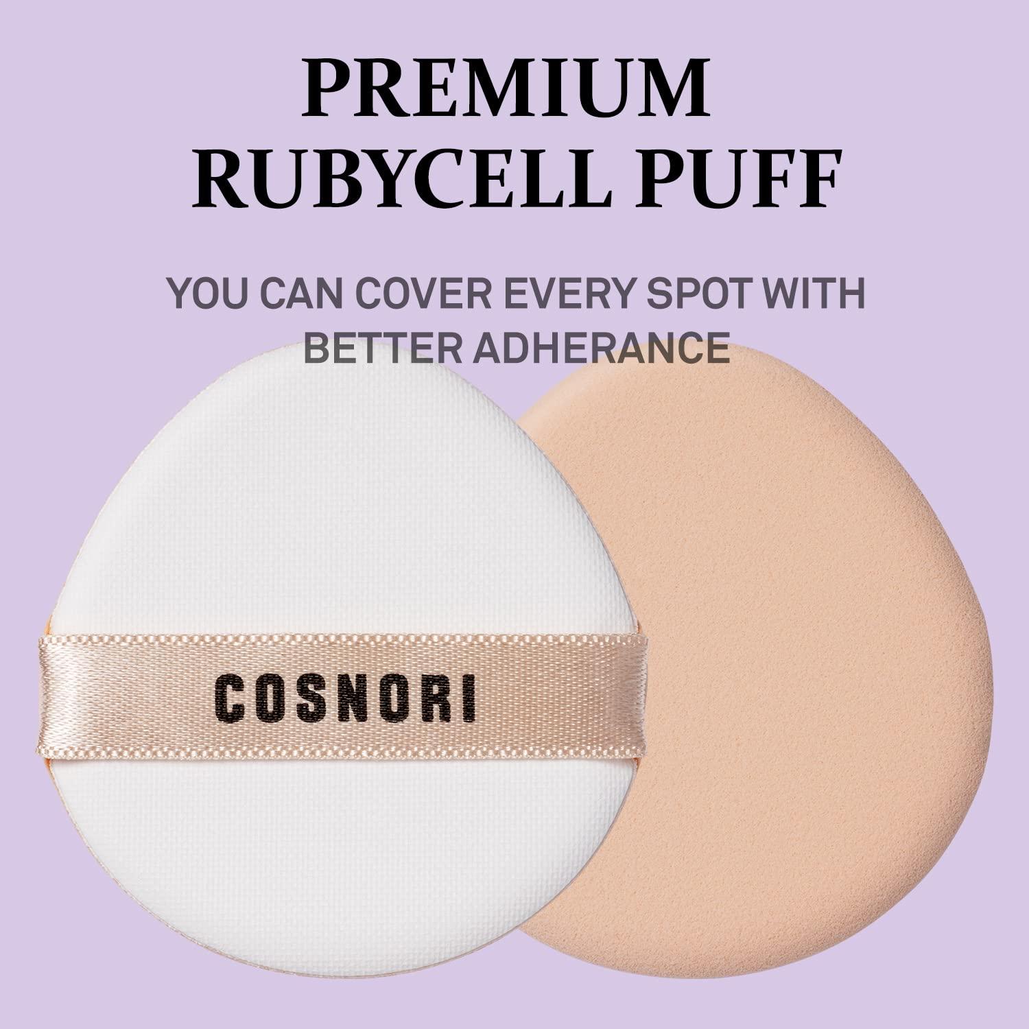 COSNORI COSNORI Panthenol Barrier Cushion Foundation -Lightweight Formula to Cover Pores & Blemishes Moisture Dewy Glowing Finish Long Wearing Formula, 0.41 fl.oz. (01 Ivory)
