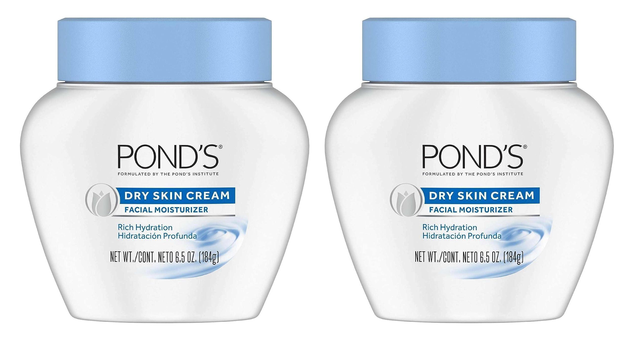Pond's Ponds Dry Skin Cream 6.5 Ounce Jar (192ml) (2 Pack)