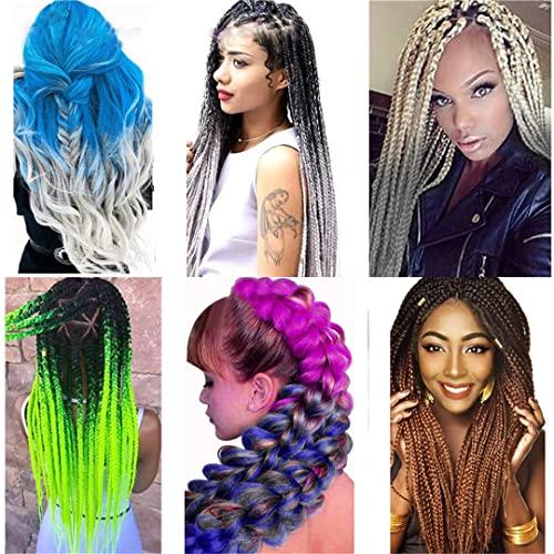 STREJHYT 5 Pcs Hair For African Braids 24 Inch Synthetic Hair Extensions Shadow Braiding Hair Crochet Braid Hair B32 24inches 1Pcs/Lot