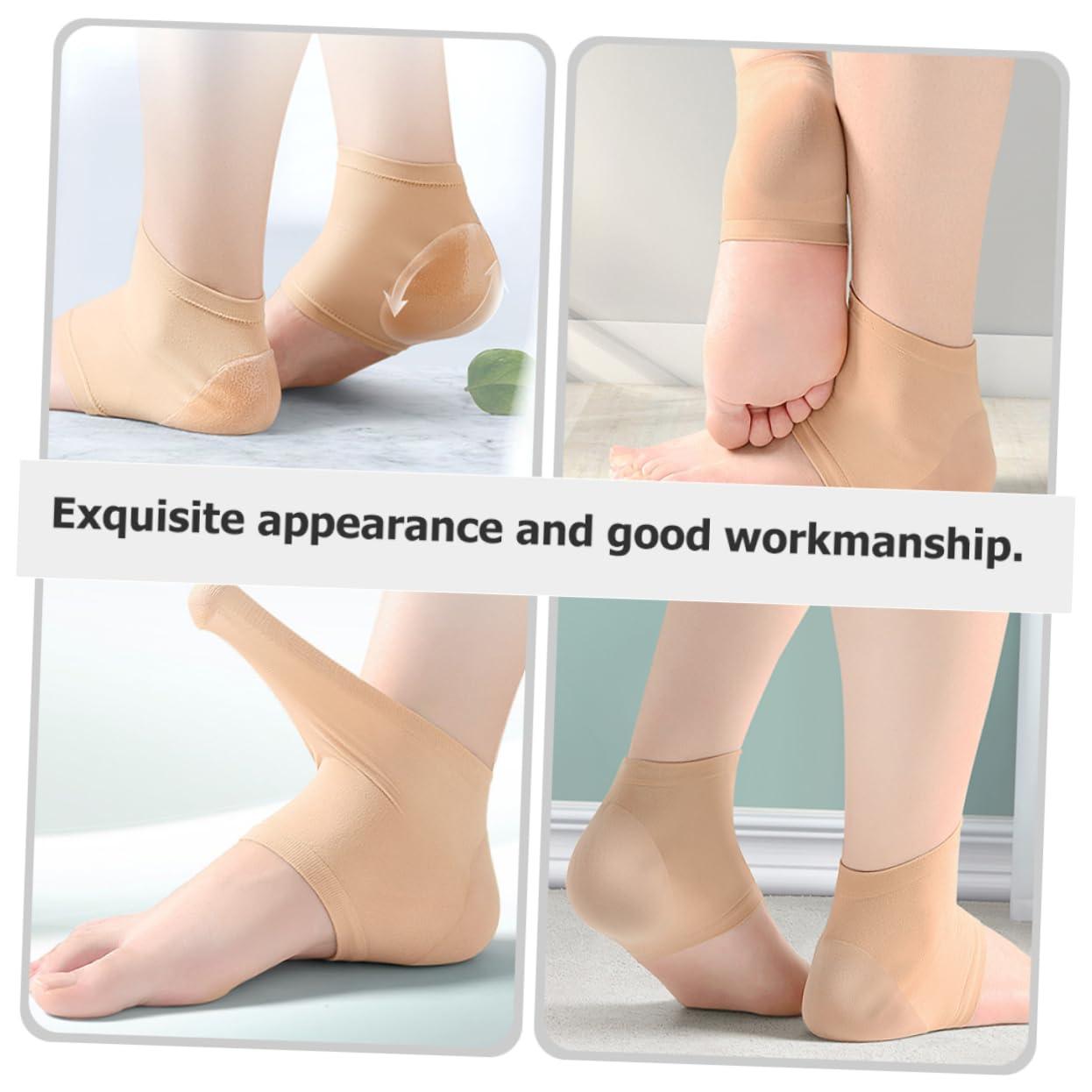 Healvian Healvian 6 Pairs Moisturizing Ripstop Socks Anti Heel Foot Spur Feet Ankle Brace Support Volleyball Ankle Braces Protective Ankle Support Elastic Ankle Brace Pure Cotton Silicone