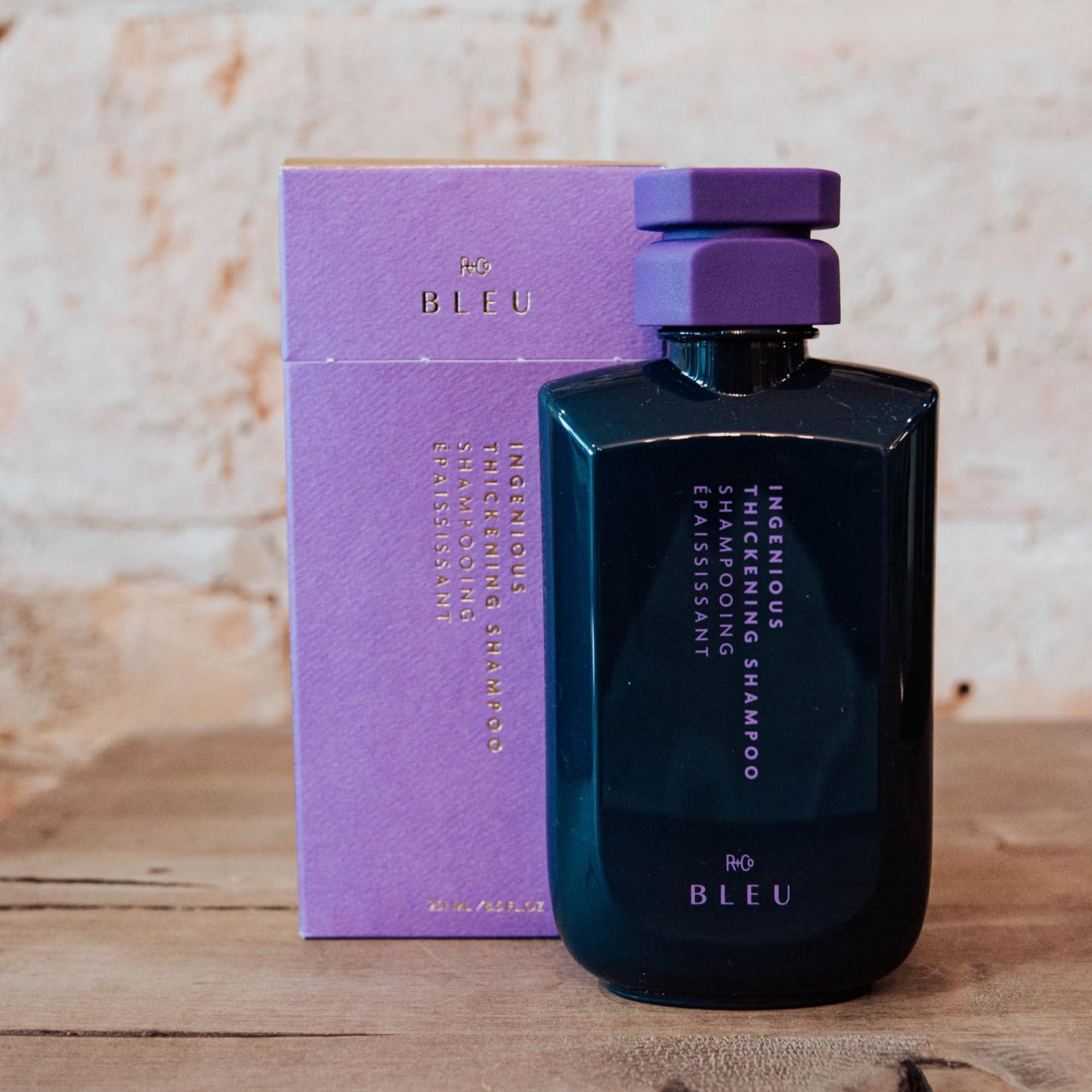 R+Co R+Co BLEU Ingenious Thickening Shampoo  Boosts Body, Bounce, and Shine for Fine Hair, Cleanses and Clarifies, Removes Product Buildup, Adds Instant Volume, 8.5 oz