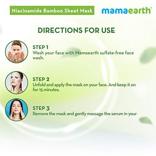 MAMAEARTH MAMAEARTH Niacinamide Bamboo Sheet Mask - Pack of 2 (25 g * 2)