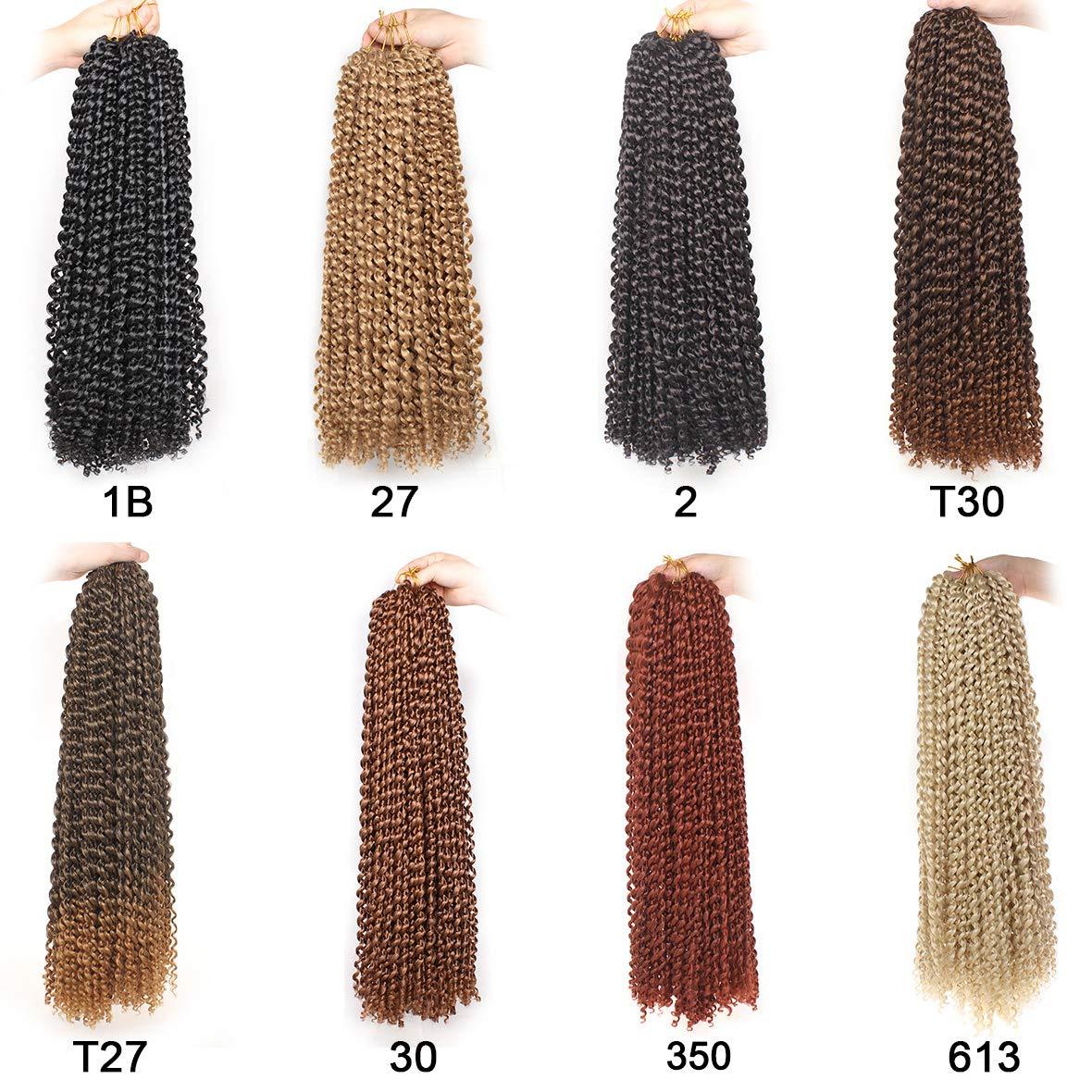 Leeven Leeven 7 Packs 24 Inch Copper Red Passion Twist Hair for Butterfly Locs Long Bohemian 350# Water Wave Passion Twists Crochet Braiding Hair 18 Strands/Pack Hot Water Setting Synthetic Braids Hair