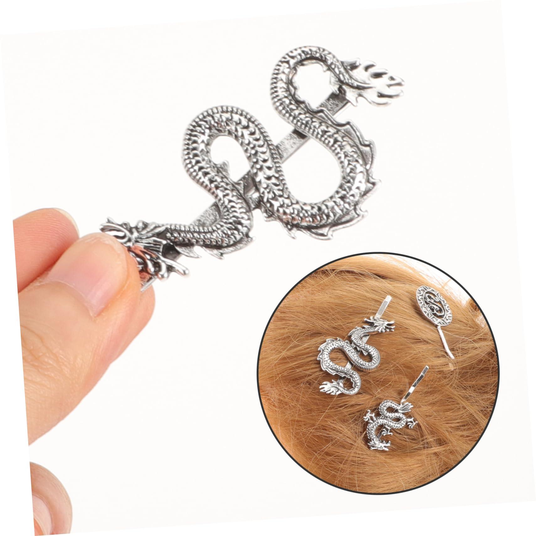 Beavorty 30 Pcs Dragon Barrettes Bobby Pin Dragon Hairpin Retro Hair Clip Metal Hair Clips Punk Headdress Cool Style Hair Clip Hair Clips for Girls Punk Hair Accessories Stylish Hair Clips