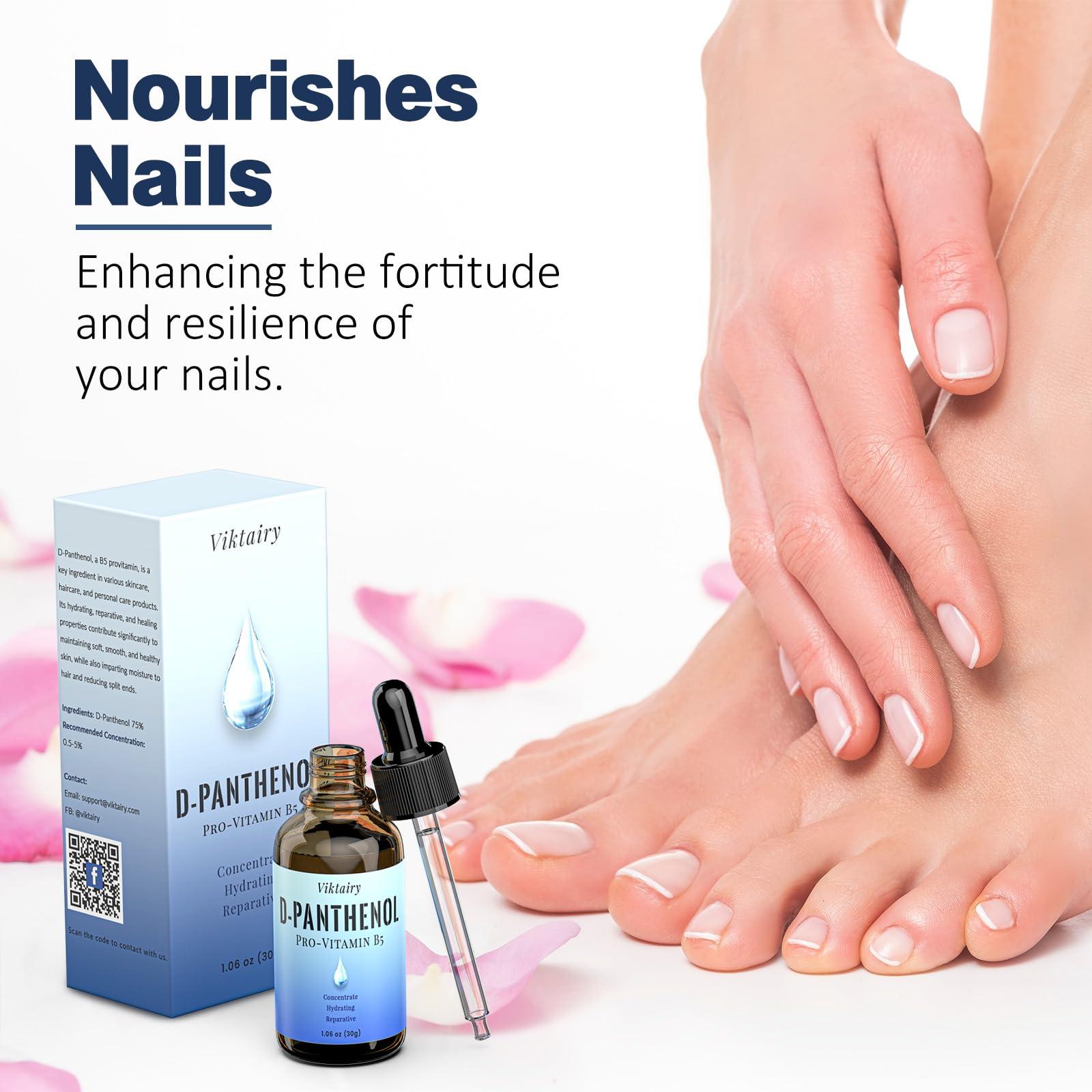 Viktairy D Panthenol Liquid (1.7 fl.oz, 60g), Concentrate Pro-vitamin B5 Raw Active Ingredient for Skin Hydration, Cosmetic Grade Dexpanthenol for DIY Face, Hair, Nails and Skincare Serum, Moisturer