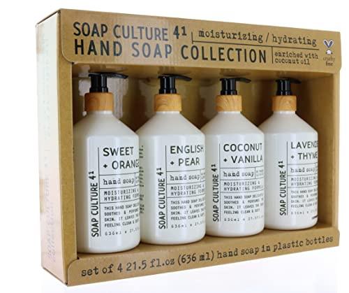 gereric Soap Culture Hand Soap Collection. Gift set of 4 x 21.5 oz bottles, 21.5 Fl Oz (Pack of 4)