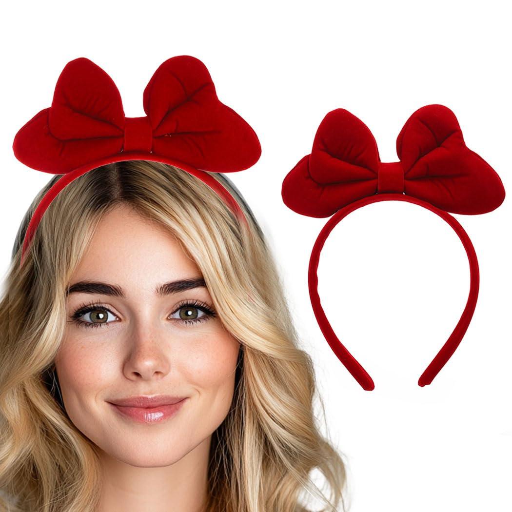 Gangel Gangel Big Bow Headbands Red Bows Headband Large Bow Hairband Bowknot Hair Hoop Birthday Party Costume Hair Accessories for Women