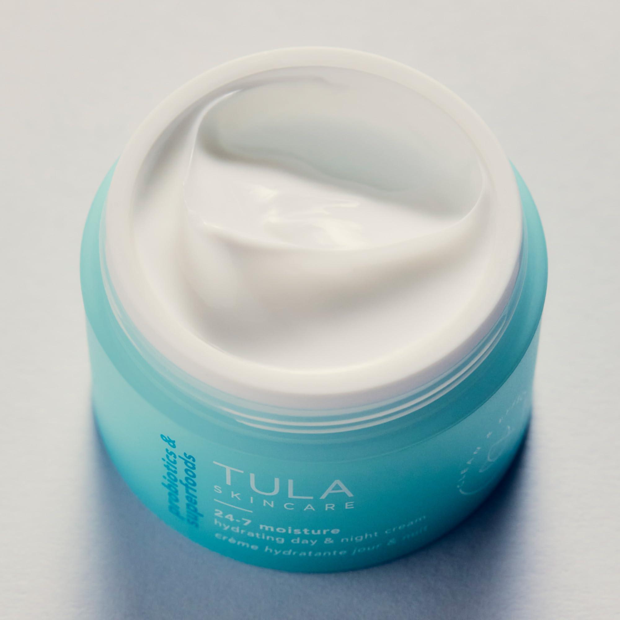 TULA TULA Skin Care 24-7 Hydrating Day & Night Cream - Supersize, Anti-Aging Moisturizer for Face, Contains Watermelon & Blueberry Extract, 3.4 oz.