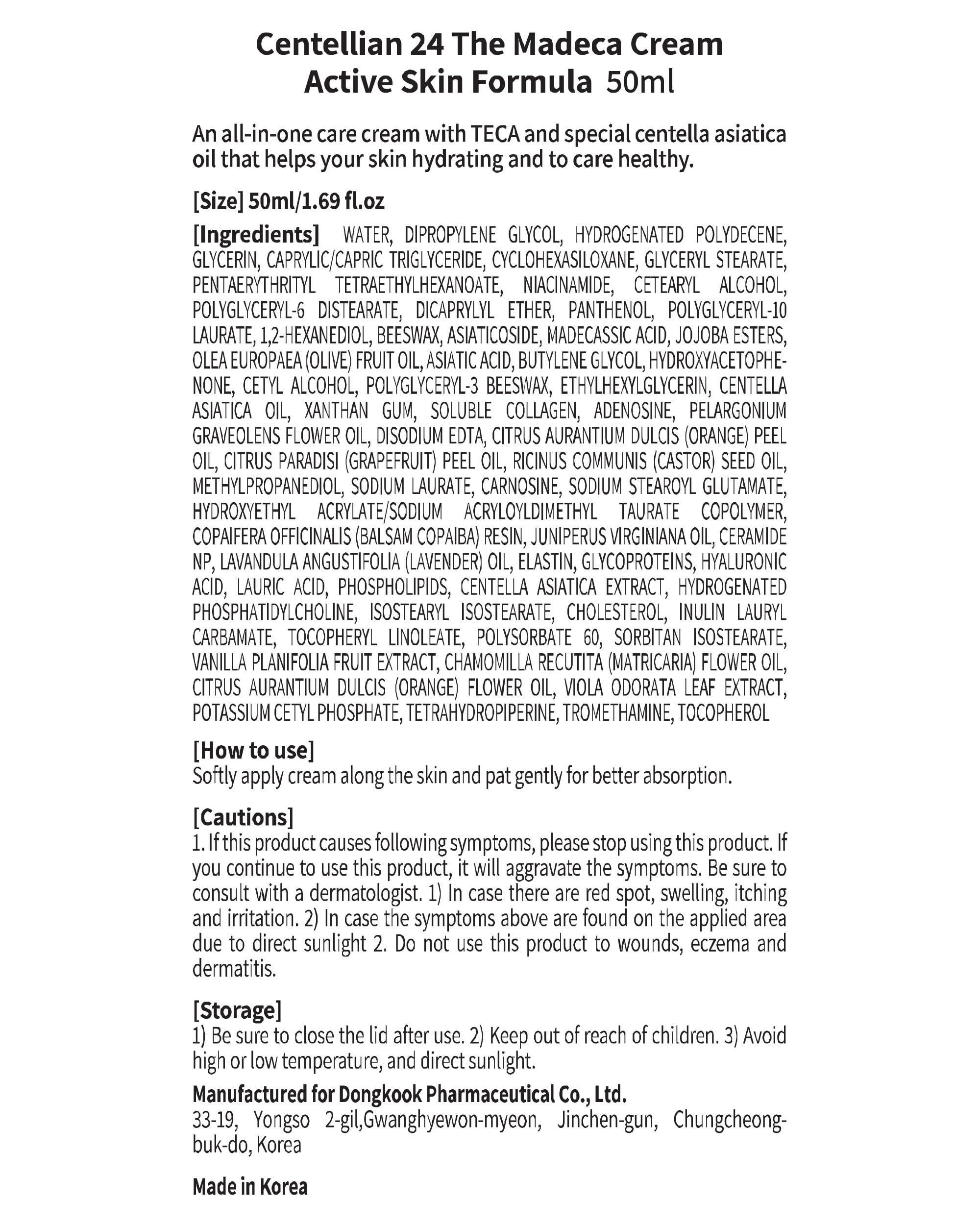 CENTELLIAN 24 CENTELLIAN 24 Valentines Day Gifts Madeca Cream (Season 5, 1.7fl oz) Centella Moisturizer for Face. Korean Skin Care for Dry, Sensitive Skin with TECA, Centella Asiatica, Madecassoside