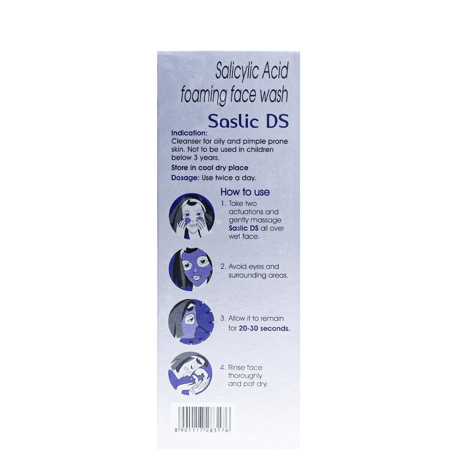 Entirety Cipla Sas_lic DS Foaming Face Wash (60ml) (pack of 2)