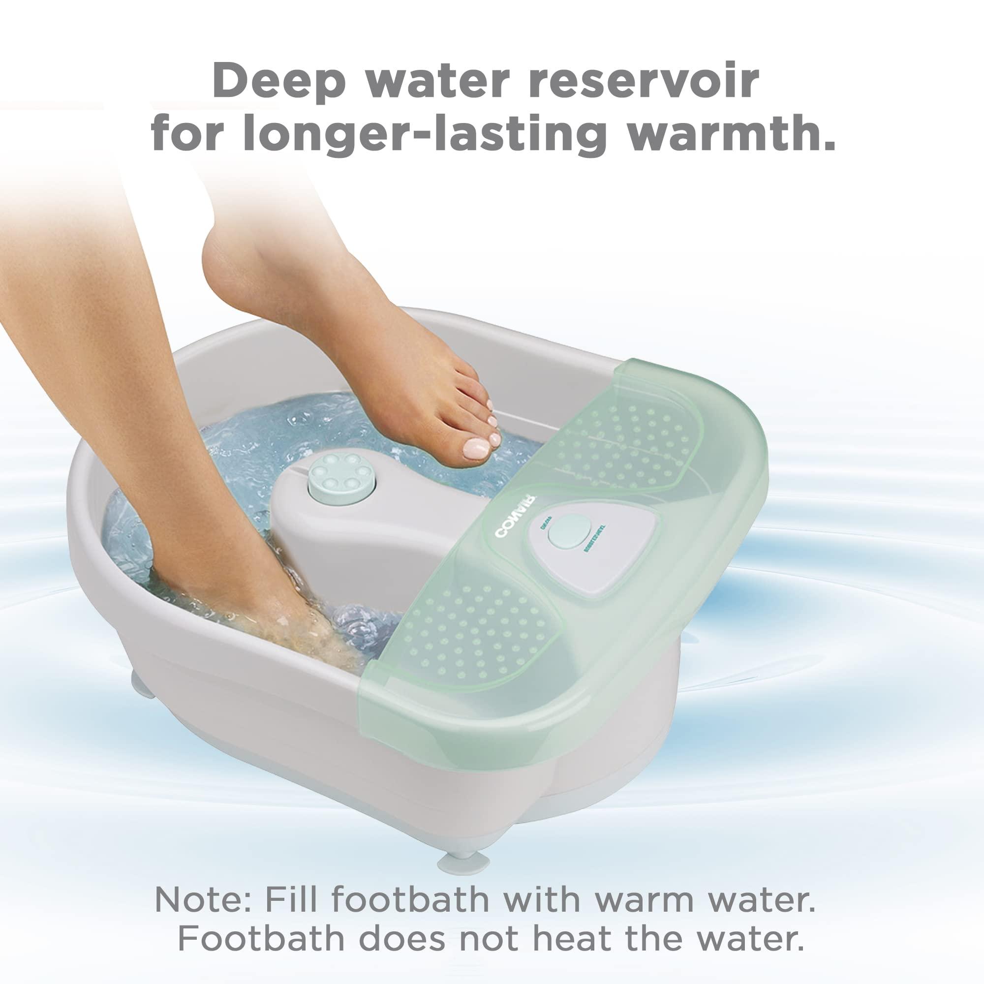 Conair Conair Soothing Pedicure Foot Spa Bath with Bubbles, Deep Basin Relaxing Foot Bath with Jets, Seafoam/White