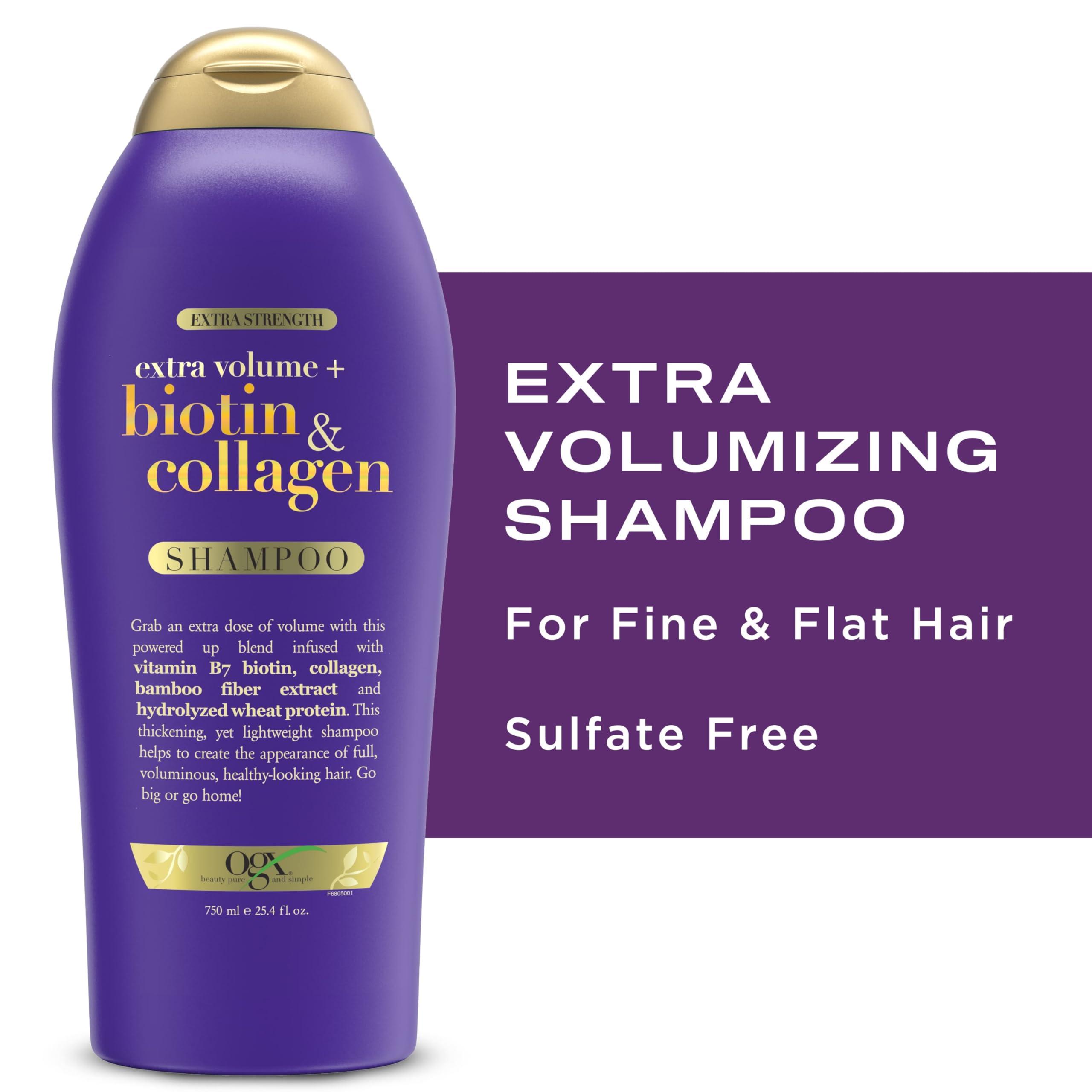 OGX OGX Biotin & Collagen Extra Strength Volumizing Shampoo for Thicker, Fuller Hair, 25.4 fl oz