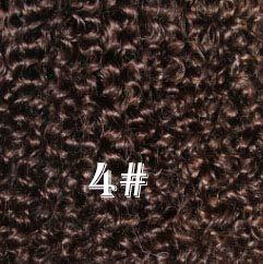 RJ HAIR RJ HAIR Deep Curly Micro Ring Hair 100% Human Hair Extensions Micro Bead Links Machine Made Brazilian Hair Extensions 100 Strand Brown Natural Color (24inch 100strand, Color 2#)