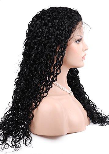 Mike & Mary Mike & Mary Curly Wig Lace Front Wigs Indian Remy Human Hair Wigs Kinky Curly Front Lace Wigs for Black Women with Baby Hair (26inch, Natural Color)
