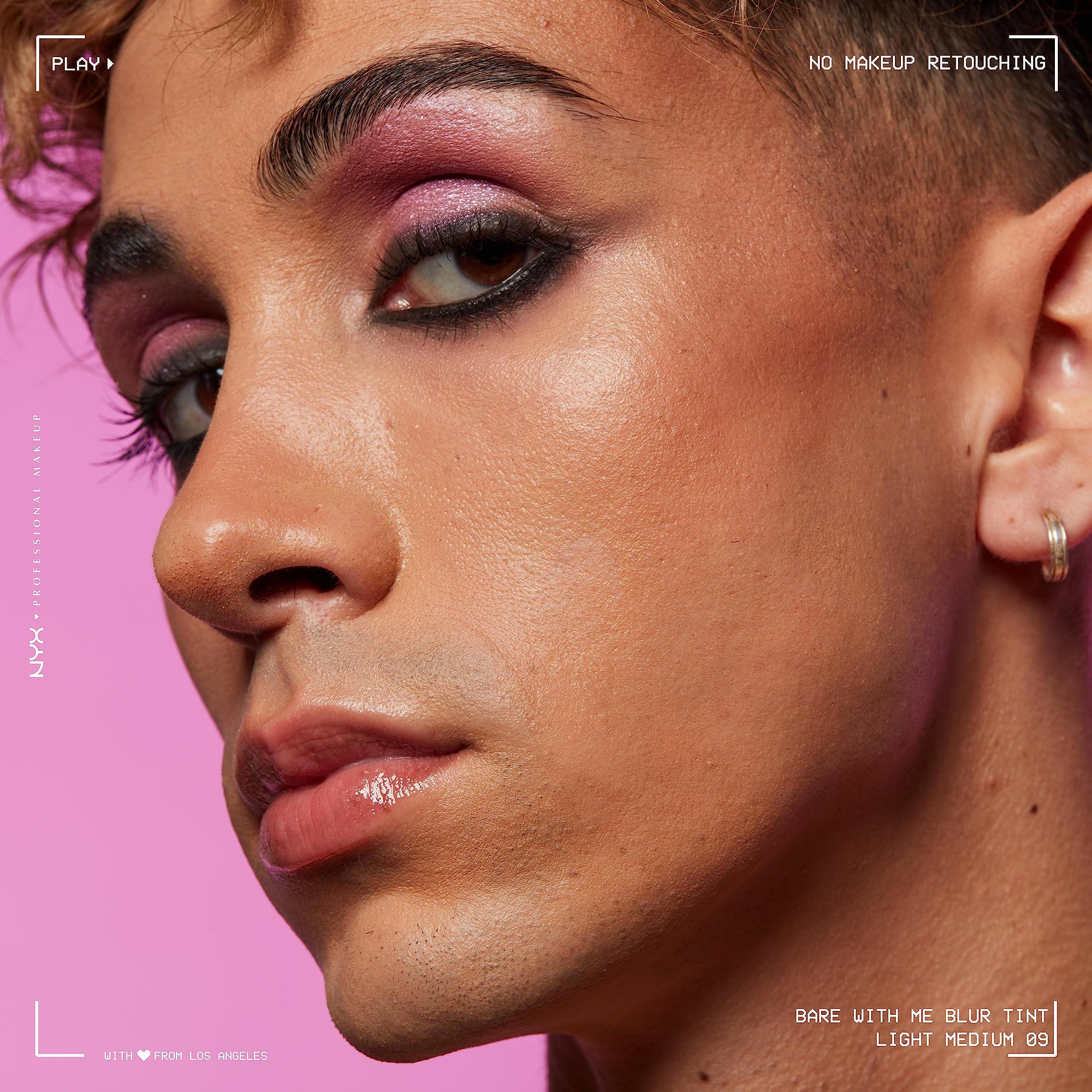 NYX PROFESSIONAL MAKEUP NYX PROFESSIONAL MAKEUP Bare With Me Blur Skin Tint Foundation Make Up with Matcha, Glycerin & Niacinamide - Deep Bronze