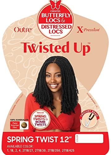 Outre Outre Braids Crochet Braids X-Pression Twisted Up Spring Twist 12 Inch (1-pack, 2)