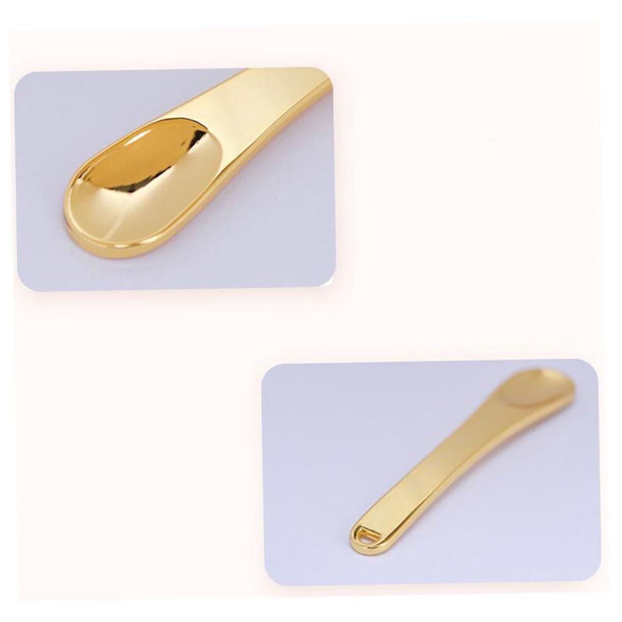 Beavorty Beavorty 15 Pcs Eye Spoon Facial Cosmetic Spoon Eye Cream Spoon Eye Cream Applicator Eye Massage Stick Face Cream Spoon Eye Roller for Puffy Eyes Skincare Cosmetic Spatula Mini Spoon Golden