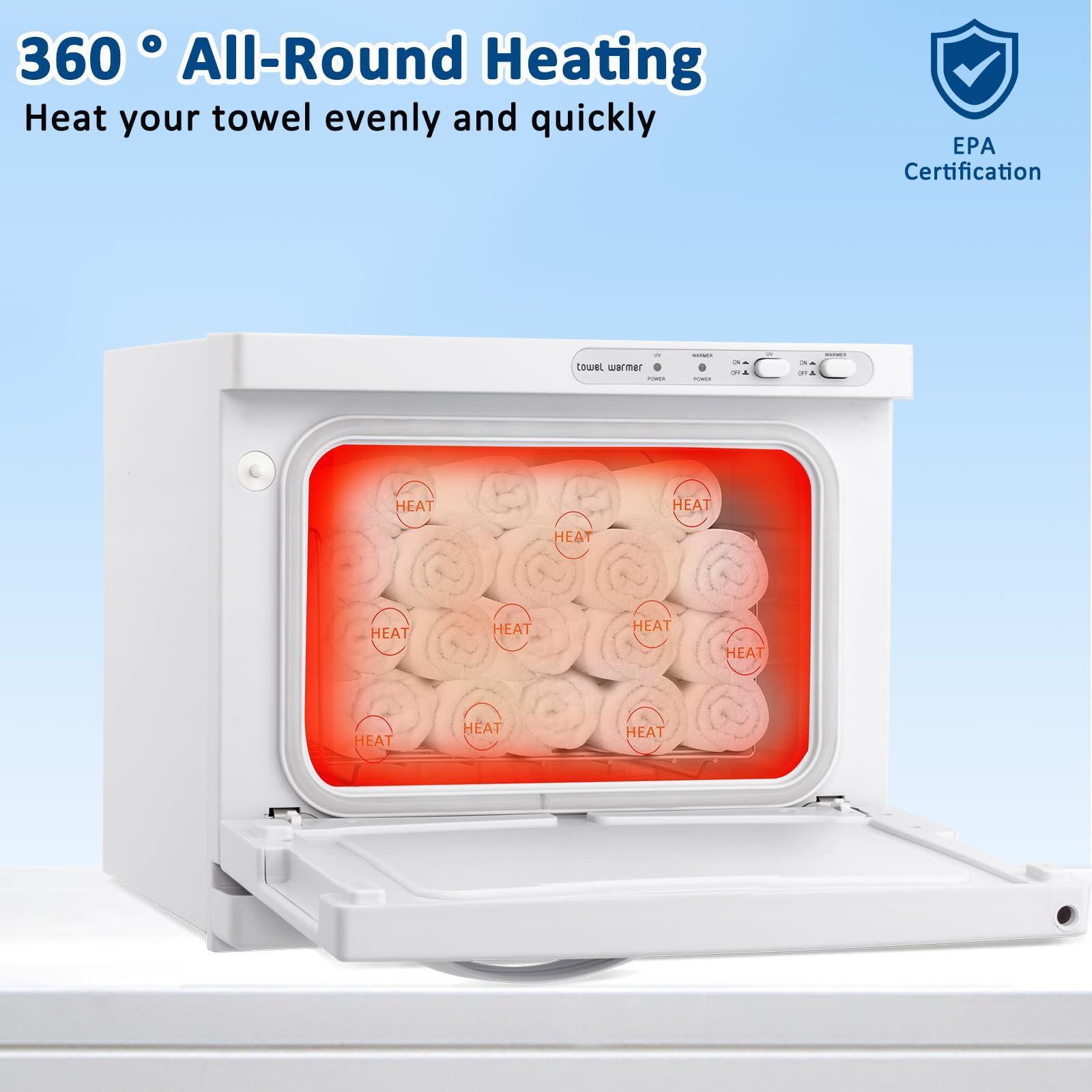 Ynredee Hot Towel Warmer,8L Towel Warmer Cabinet,Beauty Salon and Spa Towel Warmers,Spa Hot Towel Caddy for Facial Spa,Salon Equipment and Home (White)