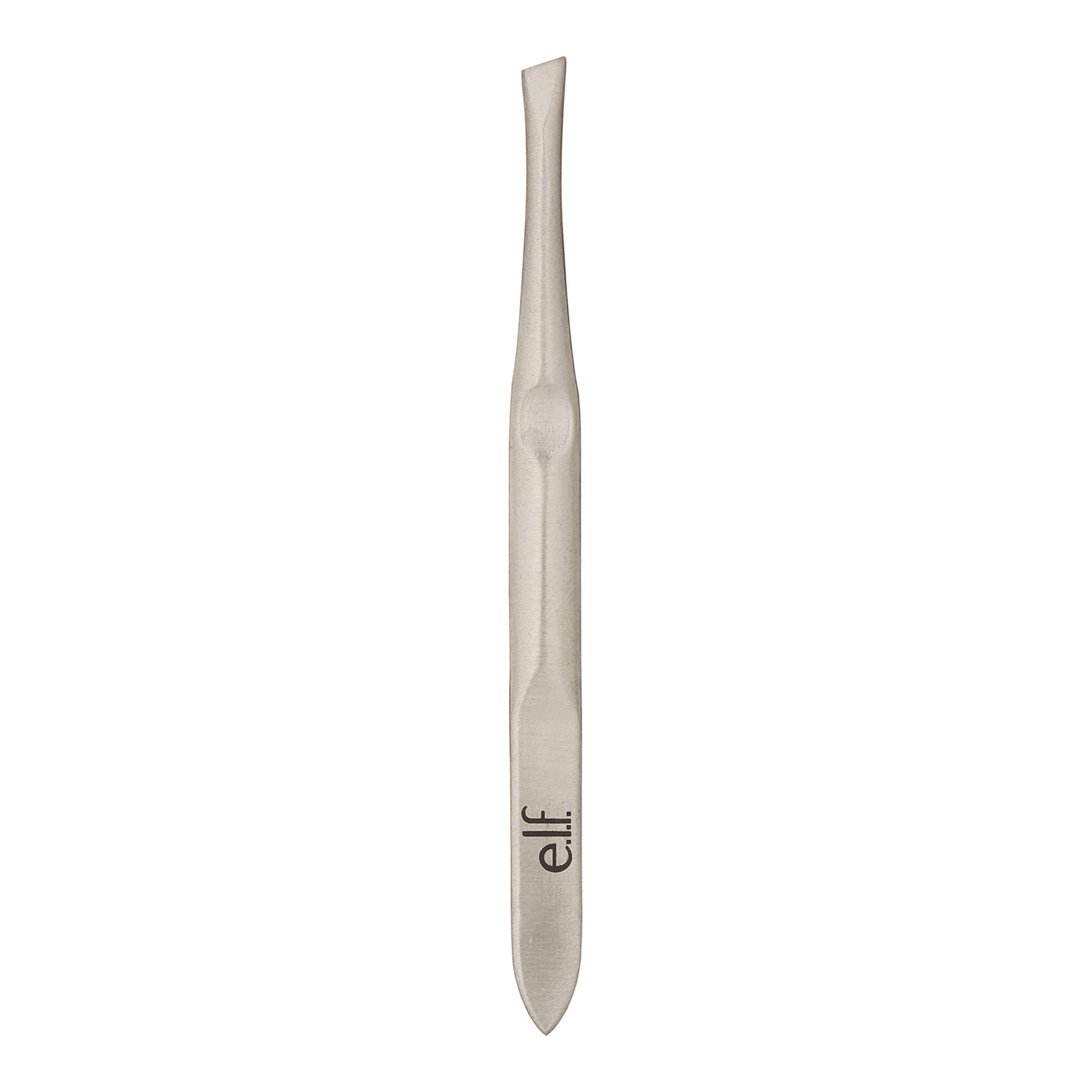 e.l.f. e.l.f., Slant Tweezer, Professional Quality Stainless Steel, Provides a Strong Grip, Removes Hairs Accurately, Shapes, Defines, Easy To Use, Ergonomically-Designed