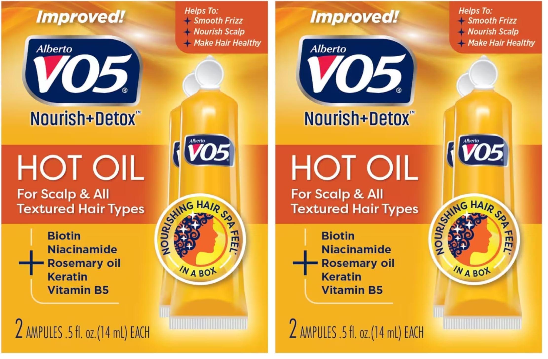 VO5 V05 Moisturizing Hot Oil, 2 tubes, 0.5 oz (Pack of 2)