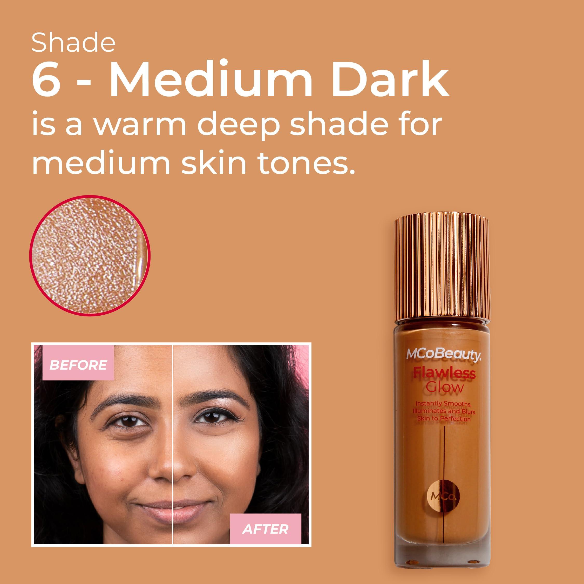 MCoBeauty MCoBeauty Flawless Glow Luminous Skin Filter, 6 Medium Dark, Healthy Glow with Natural Radiance, Vegan, Cruelty Free Cosmetics