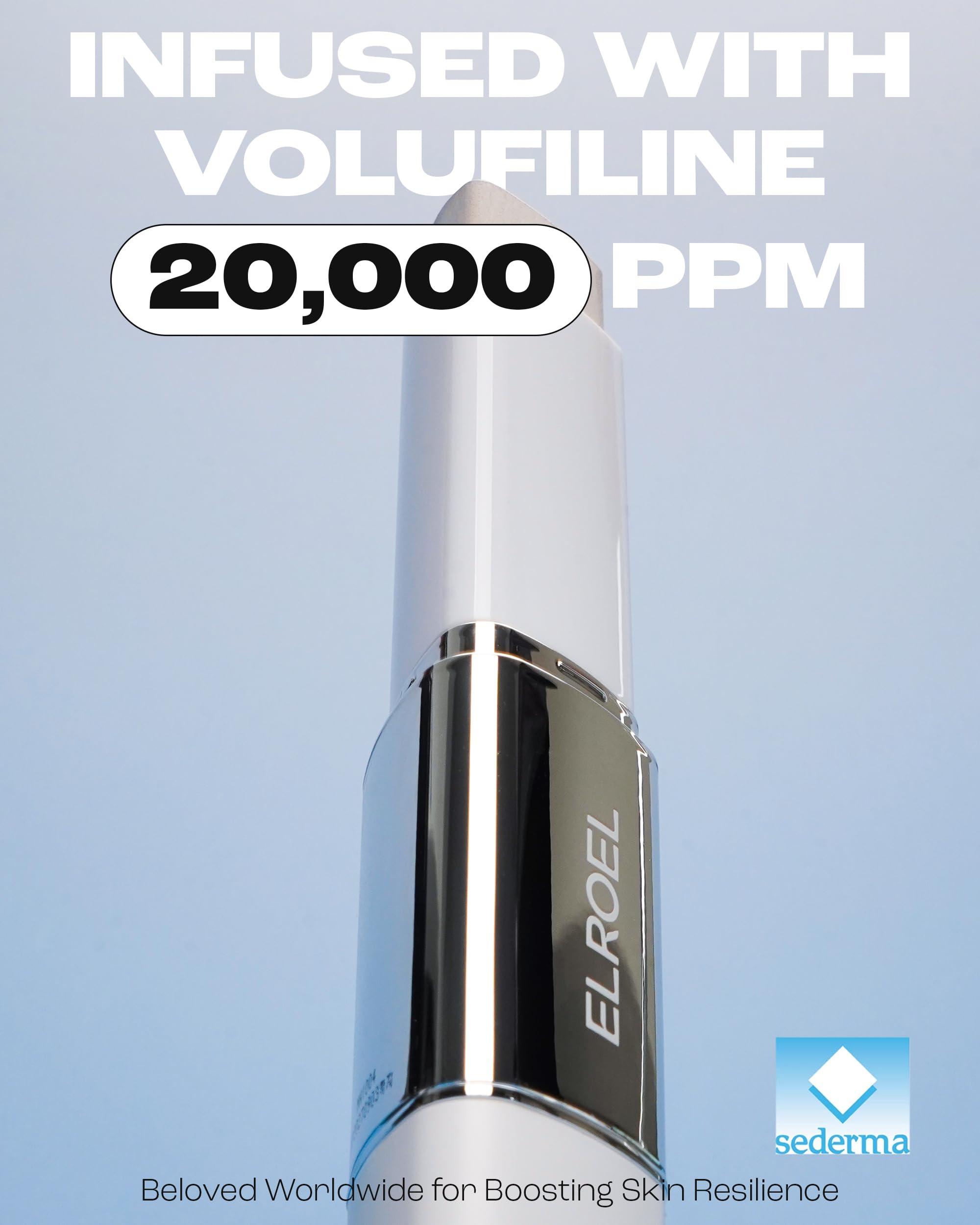 ELROEL BLANC Cover Cream Stick V - Korean Color-Changing Foundation with Detachable Brush - Full to Medium Coverage Base Makeup (201 Fair, 0.45 oz)