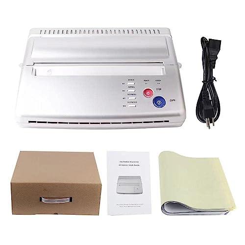 JHTIFRDY JHTIFRDY Tattoo Transfer Stencil Machine for Tattoo Transfer Temporary and Permanent Tattoos Professional A5 A4 Tattoo Transfer Copier, Thermal Stencil Paper Printer(Sliver)