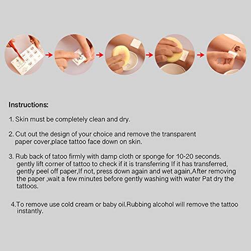 AWLEE Temporary Tattoo Stickers for Women Flowers Words Butterflies Cats Scorpions Waterproof Art Body Fake Tattoos 30 Sheets (style3)