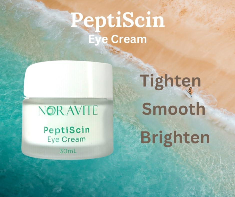 Noravite Noravite PeptiScin - Peptide Eye Cream with Hyaluronic Acid and Escin | Rich Moisturizing Dark Circle Eye Cream | Brightens and Tones - 1.01 Ounce