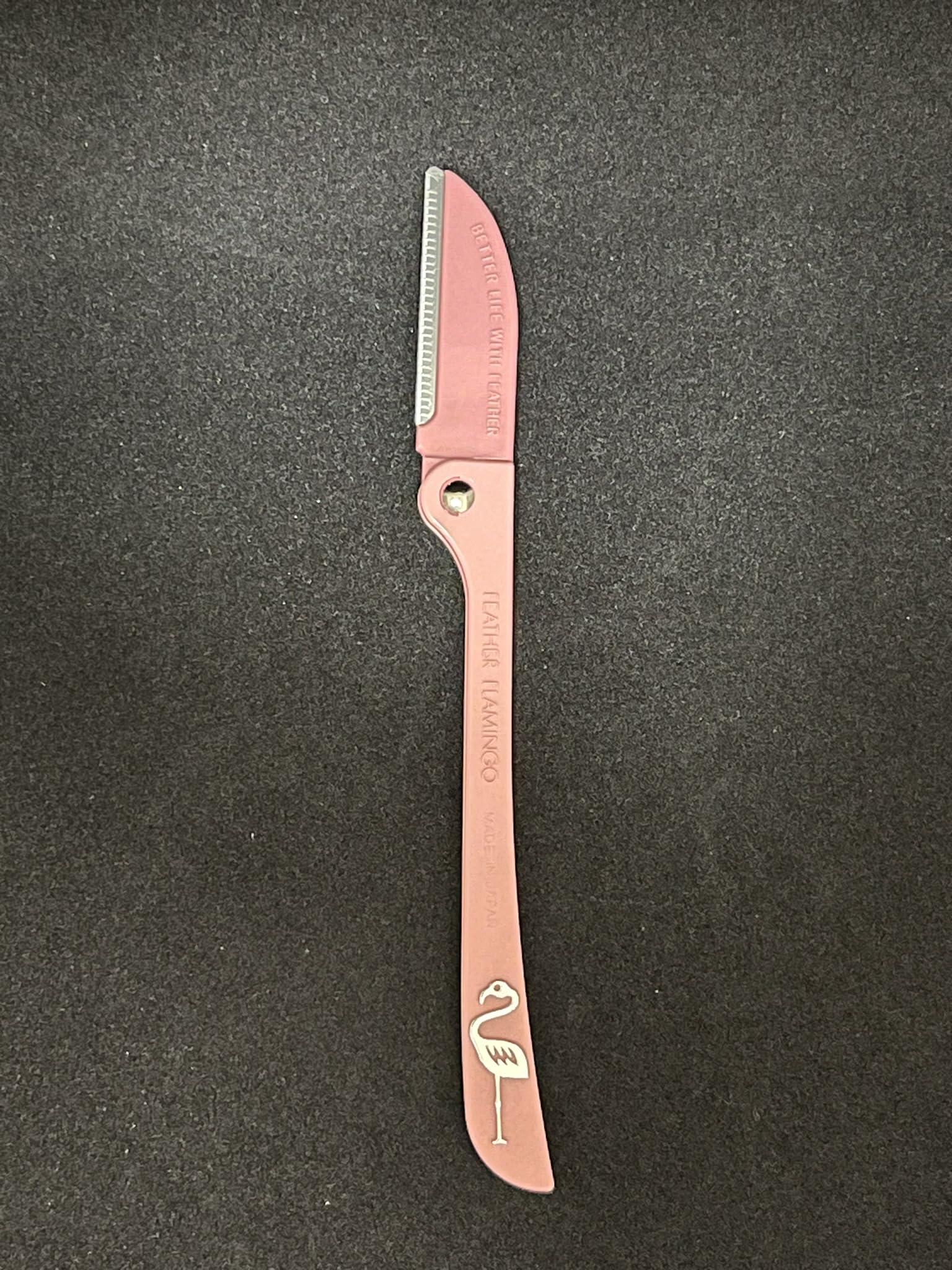 Feather Flamingos Feather Flamingo Facial Touch Up Stainless Steel Razor for Eyebrow and Face Hair Removal - 3 Pack | Foldable and Long-Lasting