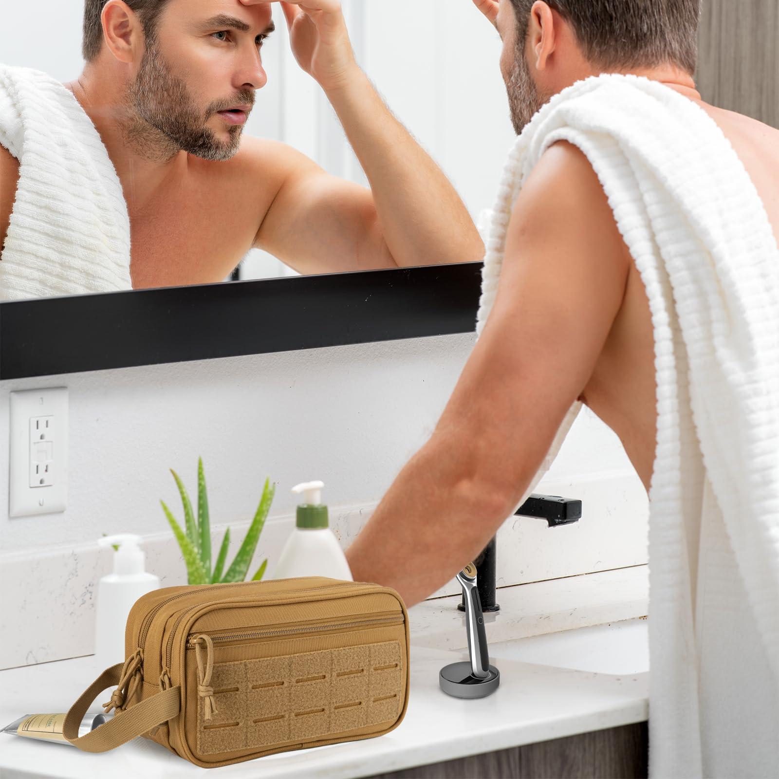 QT&QY QT&QY Tactical Toiletry Bag For Men Hygiene Bag EDC Military Tool Molle Pouches Small Dopp Kit Mens Shaving Kit Travel shower Bags