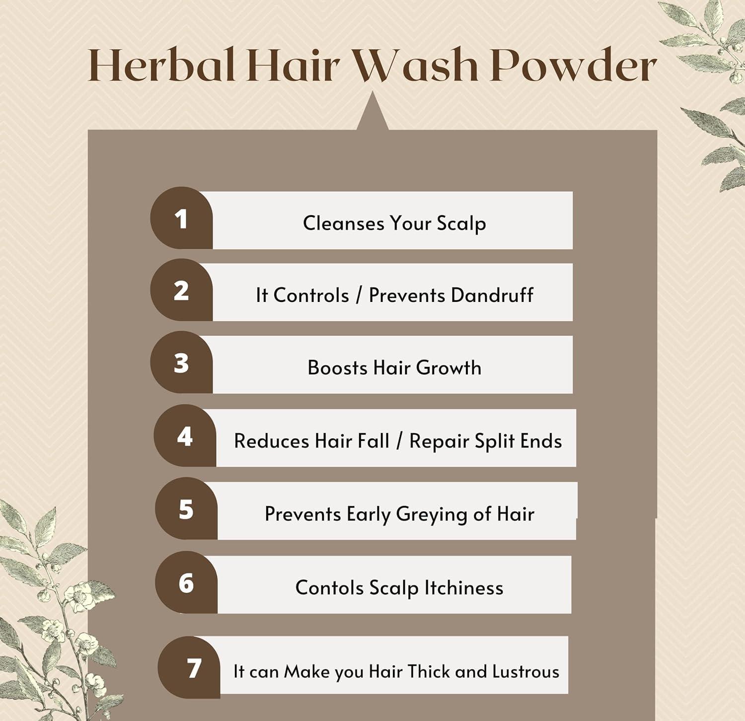 ASGTRADE ASGTRADE Natural Hair Shampoo With Herbal Amla Reetha Shikakai And Methi Dana Powder For Men & Women, Totally Organic | Hair Growth | Reduce Hair Fall & Dandruff