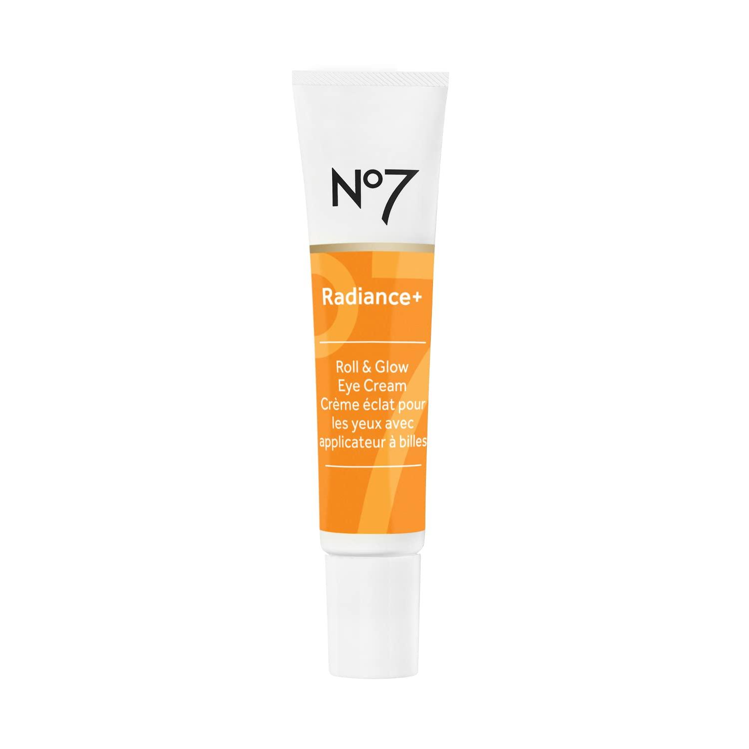No7 No7 Radiance+ Roll & Glow Eye Cream - Reviving & Illuminating Under Eye Cream Eye Roller - Color Correcting Vitamin C + Caffeine Eye Cream for Dark Circles, Puffiness & Dullness (15ml)