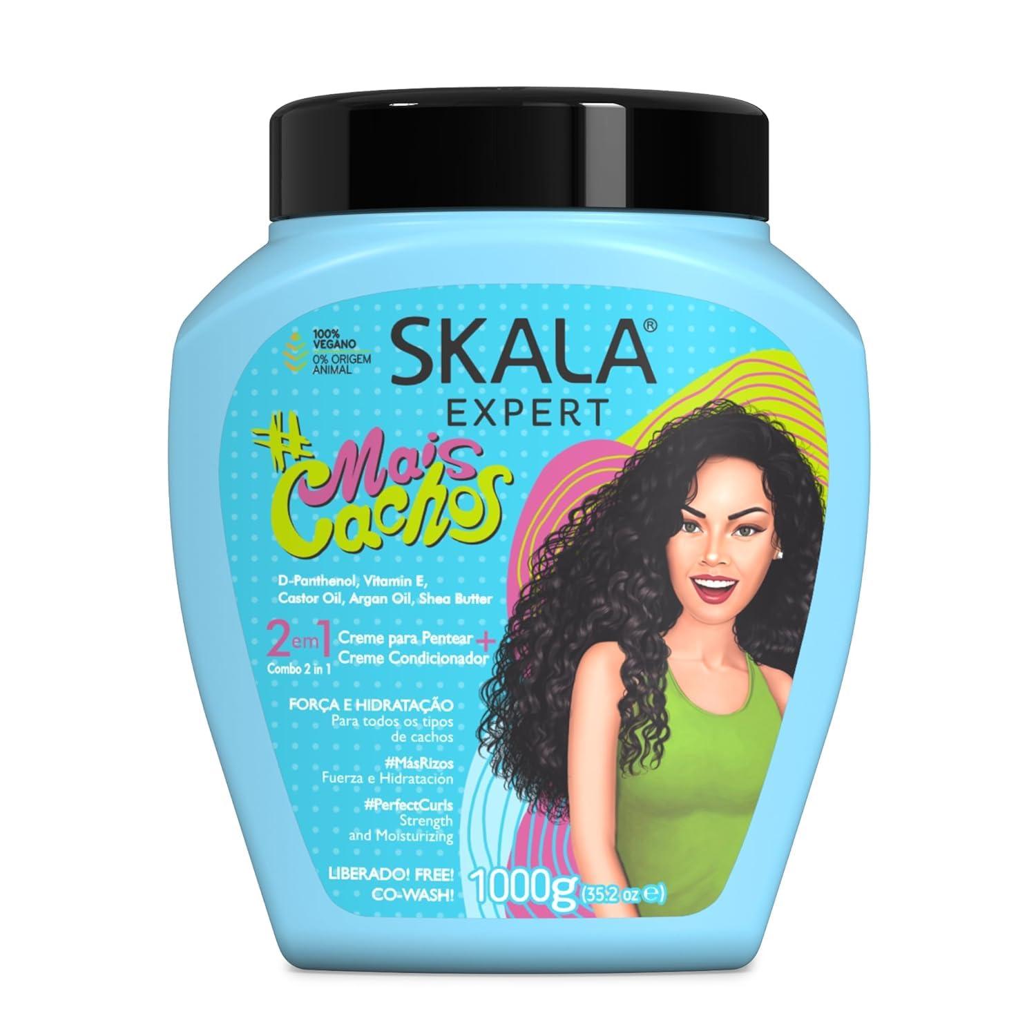 Relax Company Relax Company SKALA Expert Mais Cachos Brazilian Shampoo and Conditioner 325 Ml, brazilian hair product, curly hair products (Blue + Kit), as seen