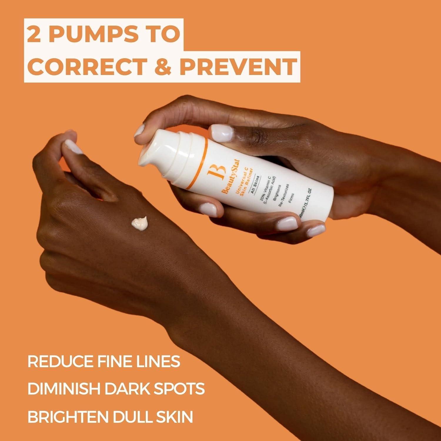 BeautyStat BeautyStat Universal C Skin Refiner - Vitamin C Serum for Face, 20% Pure L-Ascorbic Acid - Created by a 20+ Year Skincare Cosmetic Chemist (Duo, 30 ml)