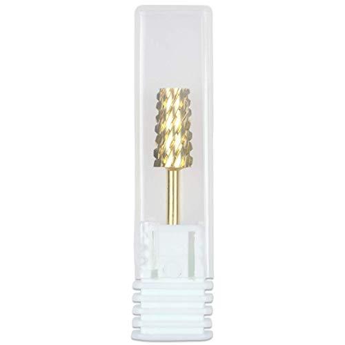 PANA Premium Pana 3/32" Tapered Barrel Carbide Nail Bit -For Electric Dremel Drill Machine, Nail Art Design, Manicure, Pedicure, Nail File, Cuticle Clean etc. (Extra Coarse Grit- Gold)