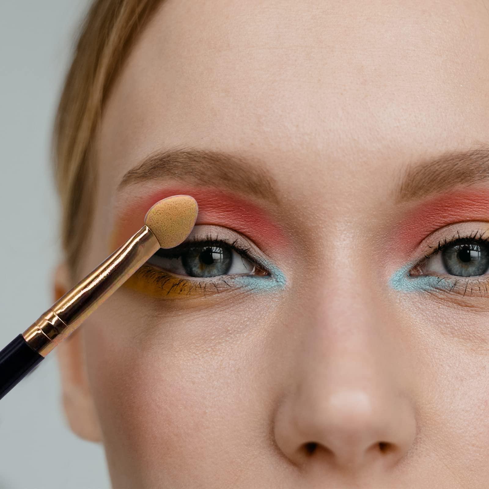 UorPoto UorPoto Eyeshadow Applicators Sponge Double Sided Reusable 5Pcs Professional Blendable Organic Foam Tip Makeup Eye Shadow Applicator Brush Set Washable