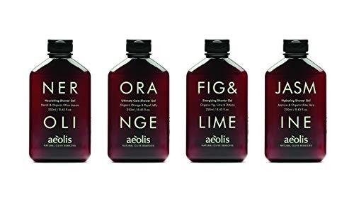 AEÒLIS AEOLIS Nourishing Shower Gel with Neroli and Natural Olive Leaves, All-Natural Olive Oil Extract from Greece, Cleanses and Moisturizes, for Men and Women, 8.45 Fl.oz