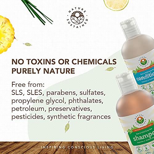 Nature Sustained Nature Sustained Pure, Sensitive Skin Shampoo & Conditioner Raw Probiotic Plant Formula (pH Balanced) for Sensitive Skin & Dry Hair - (9 Oz. Bottles) (Original, 2-Pack)