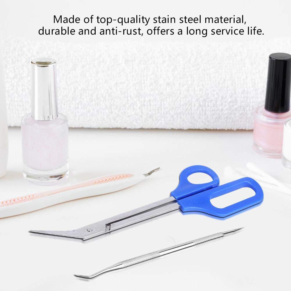 Yinhing Toenail Scissors,Long Handled Toenail Scissors Clippers For Thick Toe Nails Handle Unique Design Ergonomic Cuticle Scissor Ingrown Toenail File